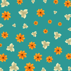 beautiful flowers pattern background