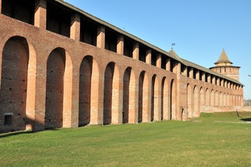 Fototapeta premium Kolomna cathedral wall fortress
