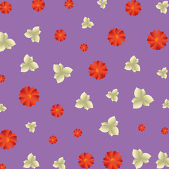 beautiful flowers pattern background