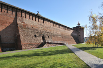 Kolomna cathedral wall fortress