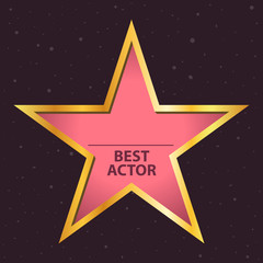 Best Actor Famous People Star Symbol - 242597820