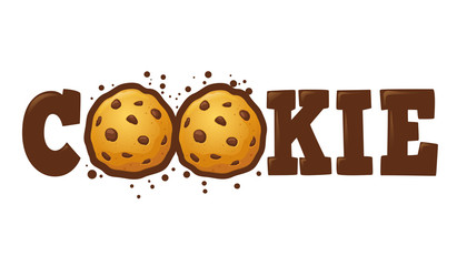 Cookie Logo Custom Typography - 242597886