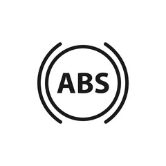 ABS. Single flat icon on white background. Vector illustration.