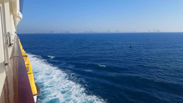 Cruiseship heading towards AbuDhabi