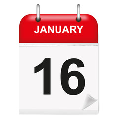 Daily calendar January day 16