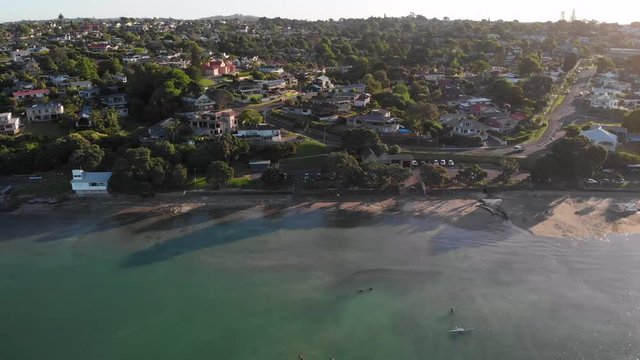 Aerial view of Howick, It is an eastern suburb of Auckland, New Zealand, forming part of what is sometimes called East Auckland. Howick is home to numerous historical buildings,