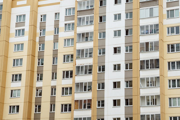 Detail of a new modern apartment building
