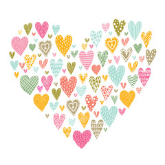 Heart of hearts. Illustration for Valentine's day.