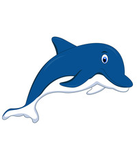 Obraz premium Cute Dolphin Cartoon