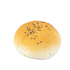 Fresh Homemade Sesame bun. Bread and Bakery Products Isolated on White background