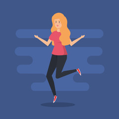 beautiful and young woman character