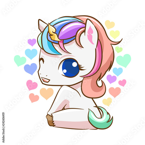 Download "Baby unicorn cute" Stock image and royalty-free vector ...