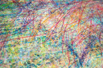 Multicolored art pastel background texture. Child drawing