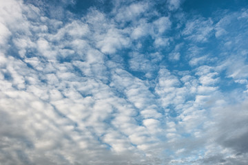 Blue sky with cirrocumulus clouds