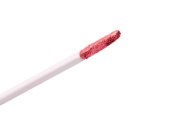 Brush for make-up lips isolated on white