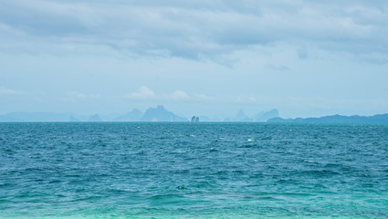 View of the Adaman sea from Kai Nai island Thailand