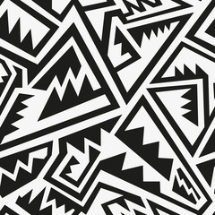 Monochrome tribal pattern