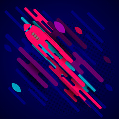 Modern sport colorful vector illustration with football ball.