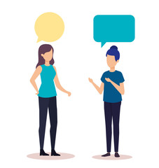 Obraz premium couple of girls talking