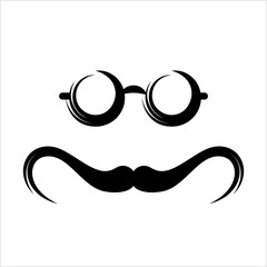 Moustache And Glasses Icon, Mustache And Glasses Icon