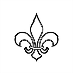 Fleur De Lis, Fleur-De-Lys Or Flower-De-Luce, The Decorative Stylized Lily