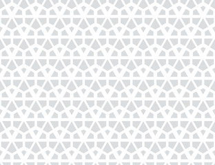 Abstract geometric pattern. A seamless vector background. White and grey ornament. Graphic modern pattern. Simple lattice graphic design.