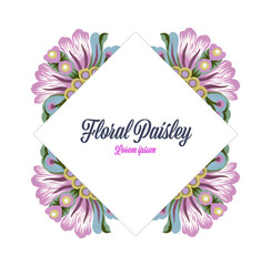 Watercolor Gouache Tropical fantasy floral Arabic Eastern wreath frame and bouquet