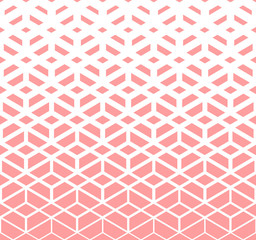 Abstract geometric pattern. Vector background. White and pink halftone. Graphic modern pattern. Simple lattice graphic design