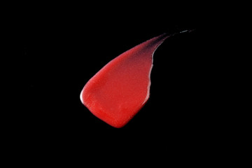 Lipgloss texture with black background
