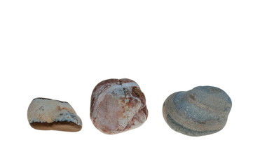 Single stone pebble isolated