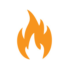 Flame orange icon on white background for graphic and web design, Modern simple vector sign. Internet concept. Trendy symbol for website design web button or mobile app