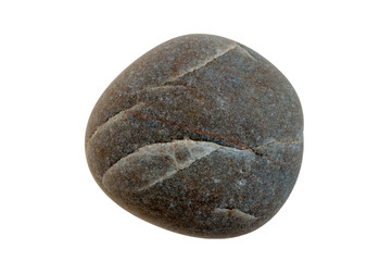 Single stone pebble isolated