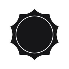 Sun icon vector isolated