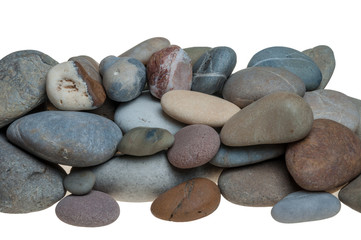 Single stone pebble isolated