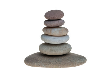 Single stone pebble isolated