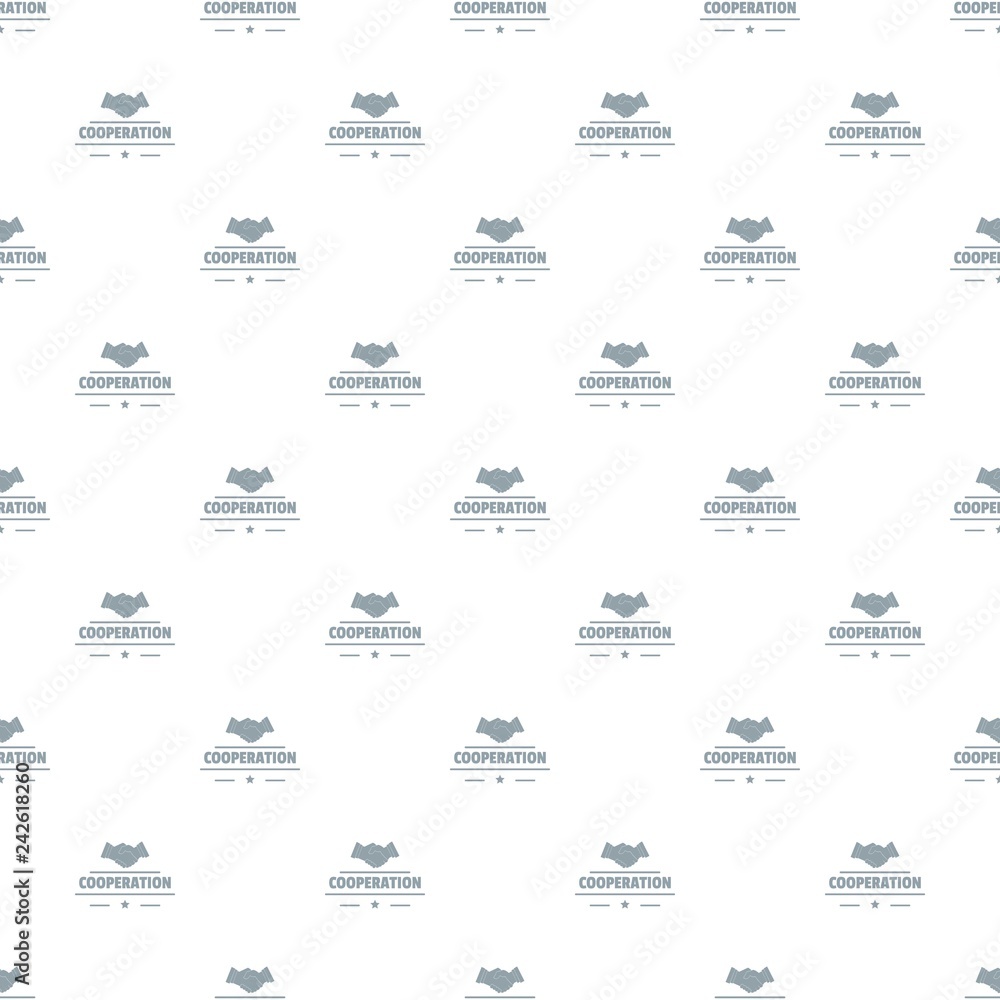 Poster cooperation pattern vector seamless repeat for any web design