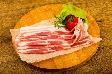 Raw bacon