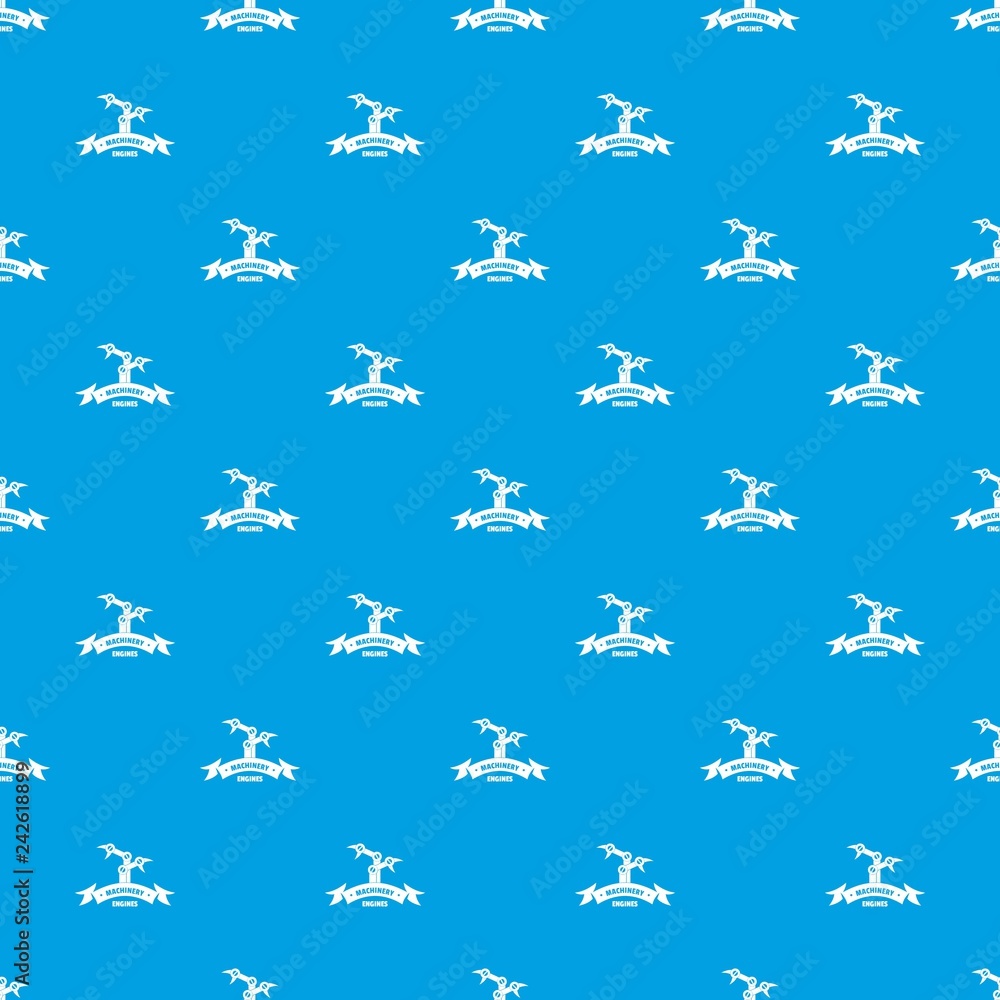 Poster engine machinery pattern vector seamless blue repeat for any use