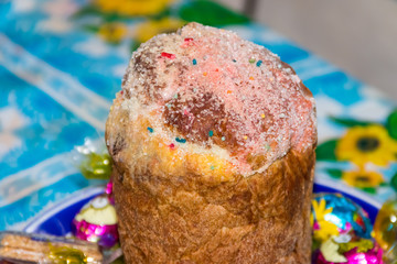 Traditional slavic Easter cake - paska