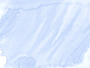 Fototapeta premium Light blue watercolor frame with torn strokes and stripes. Abstract background for design, layouts and patterns.