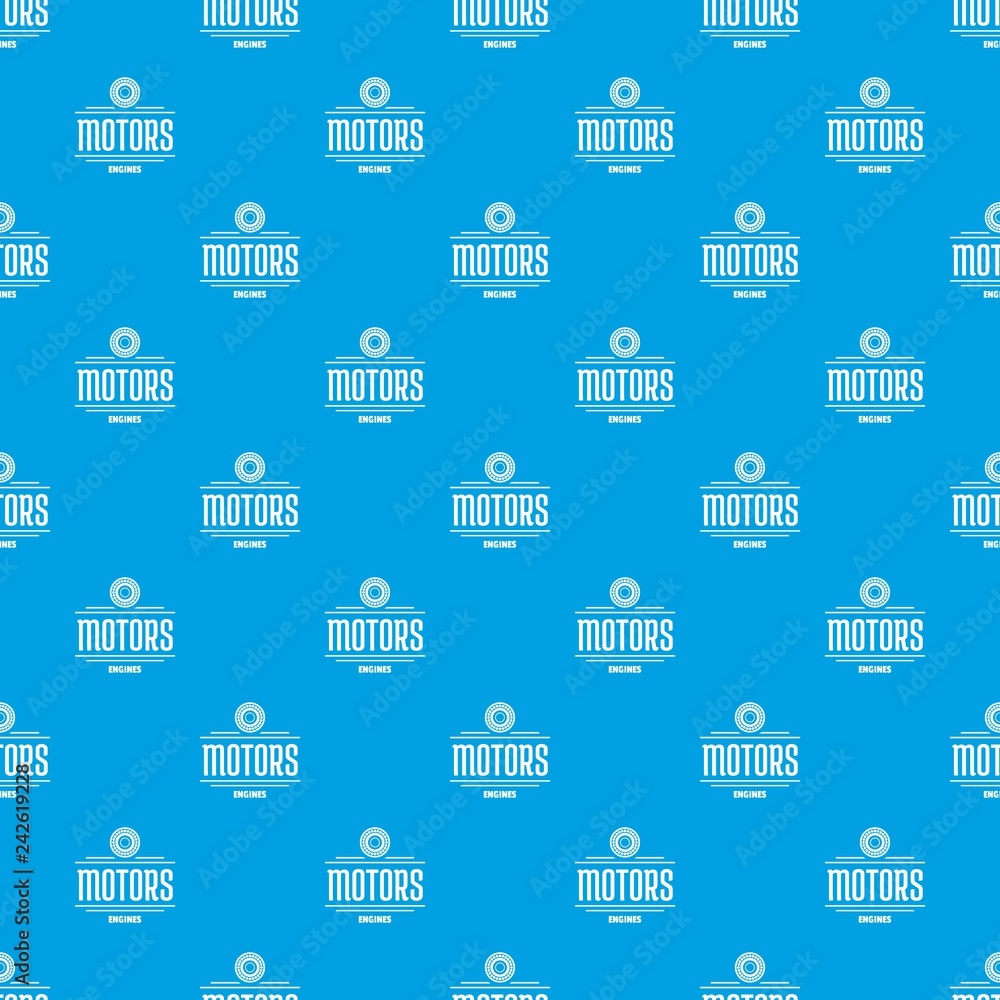 Poster engine motor pattern vector seamless blue repeat for any use