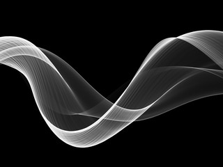 Abstract Black And White Wave Design