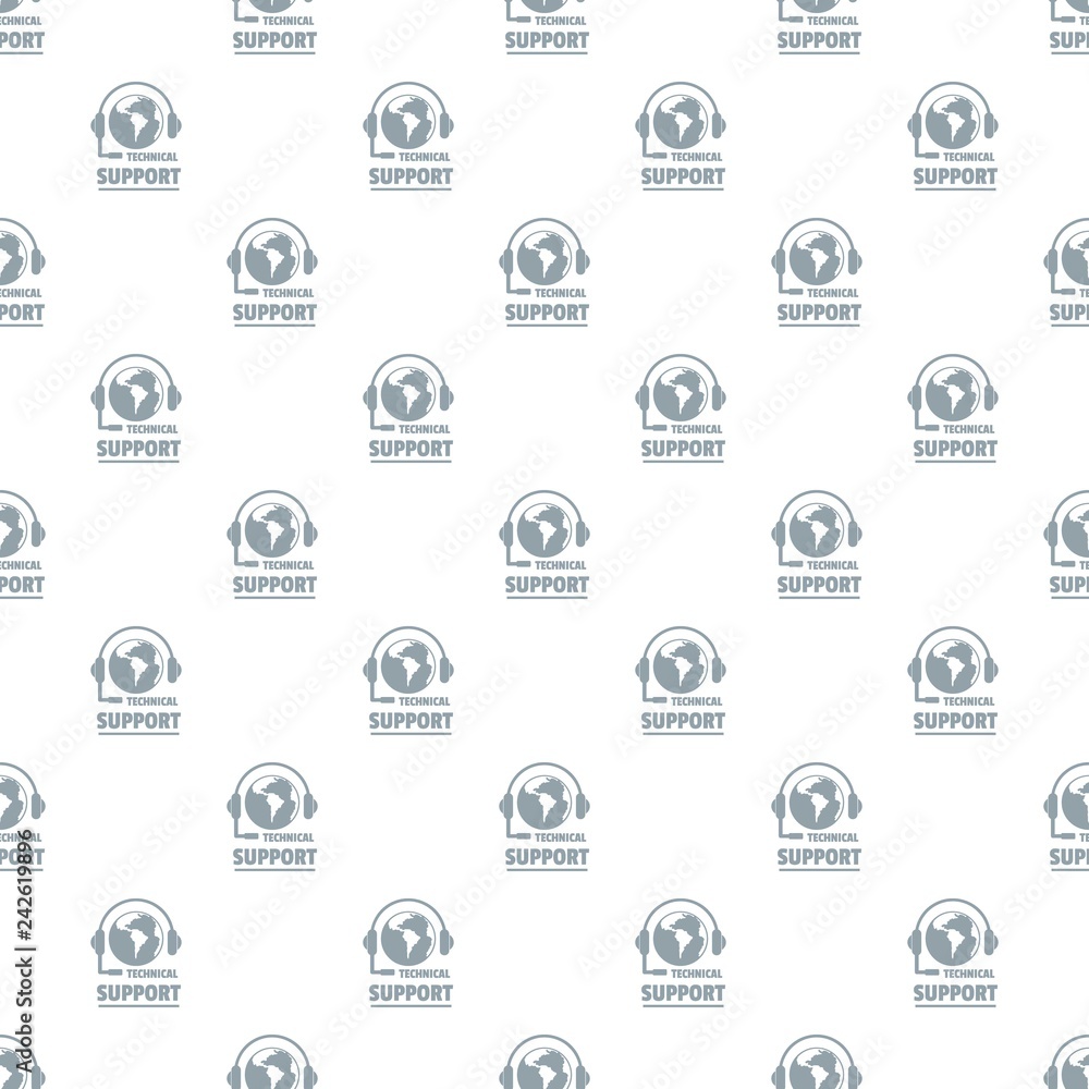Poster technical support pattern vector seamless repeat for any web design
