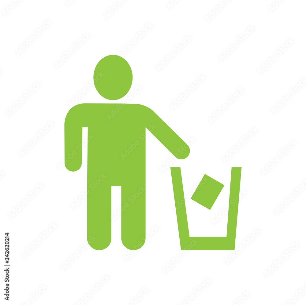 Fototapete Recycling icon on white background for graphic and web design, Modern simple vector sign. Internet concept. Trendy symbol for website design web button or mobile app