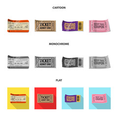 Fototapeta premium Isolated object of ticket and admission symbol. Collection of ticket and event stock symbol for web.