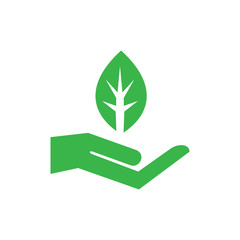 Ecology care icon on white background for graphic and web design, Modern simple vector sign. Internet concept. Trendy symbol for website design web button or mobile app.