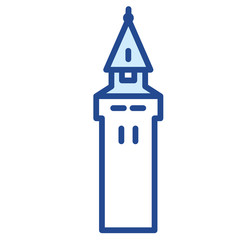 Gemahlter Turm in Ravensburg Vector Icon Illustration
