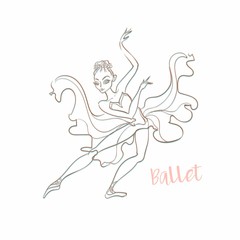 Girl ballerina. Ballet. Logotype. Vector.Girl ballerina. Ballet. Logotype. Dancer. Vector illustration.