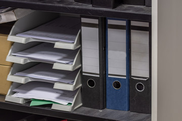 document tray and ring binders