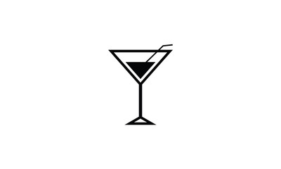 Cocktail symbol glass drink 